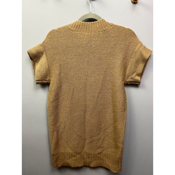 J CREW Sweater Womens XS tan v-neck long line wool/alpaca blend knit Neutral - Picture 2 of 6